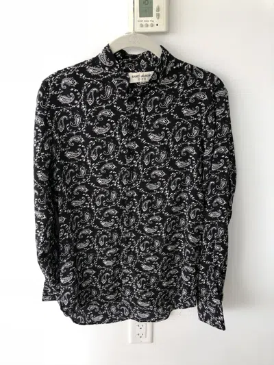 Pre-owned Saint Laurent Psych Rock Paisley Skull Tunic Ss15 In Black