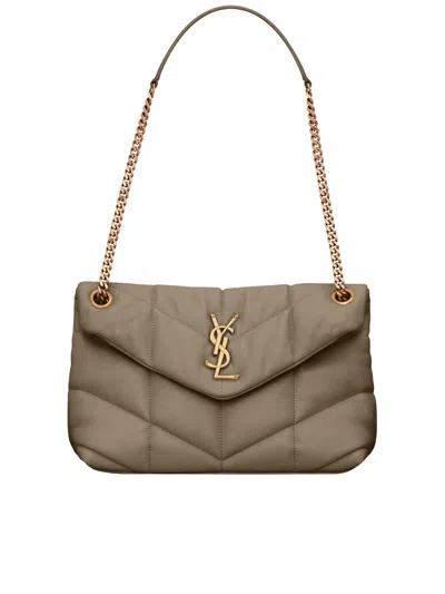 Saint Laurent Puffer Bag In Gray