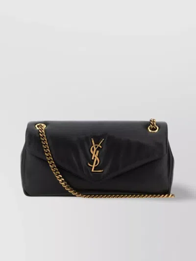 Saint Laurent Puffer Chain Strap Shoulder Bag Gold-tone