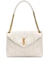 Saint Laurent Puffer Logo Plaque Shoulder Bag