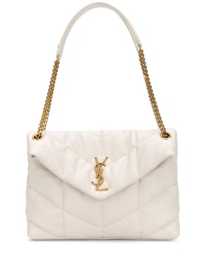 Saint Laurent Puffer Logo Plaque Shoulder Bag