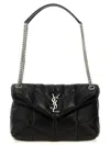 Saint Laurent Puffer Lou Lou Shoulder Bags Black In Black