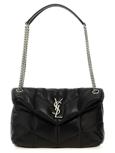 Saint Laurent 'puffer Lou Lou' Shoulder Bag In Black