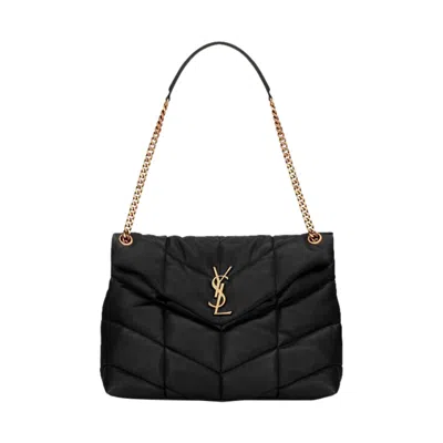 Pre-owned Saint Laurent Puffer Medium Chain Bag 'black'