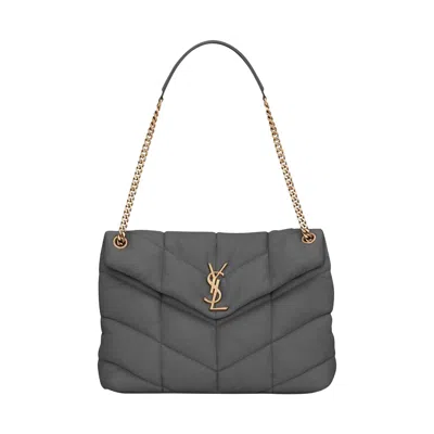 Pre-owned Saint Laurent Puffer Medium Chain Bag 'storm' | Grey | Women's Size Onesize