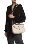Saint Laurent ‘puffer' Shoulder Bag In Cream