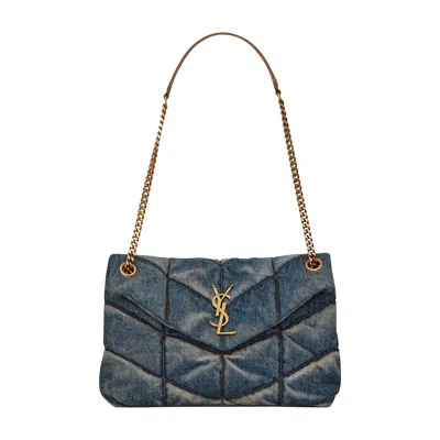 Pre-owned Saint Laurent Puffer Small Bag 'rodeo Blue'