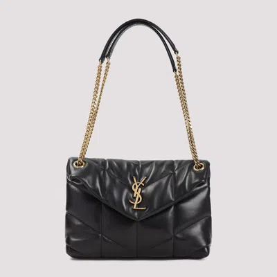 Saint Laurent Puffer Small Handbag In Black
