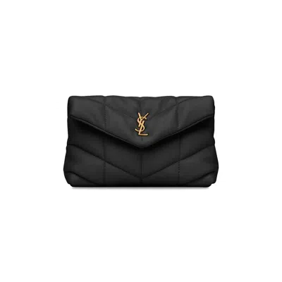 Pre-owned Saint Laurent Puffer Small Pouch 'black' | Women's Size Onesize