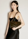 Saint Laurent Loulou Small Puffer Chain Shoulder Bag In Green