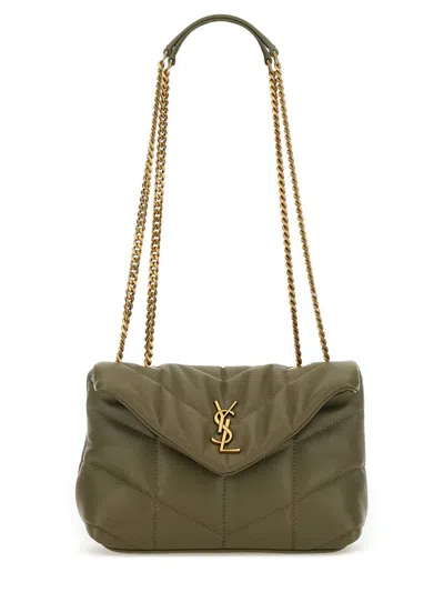 Saint Laurent "puffer" Toy Bag In Green