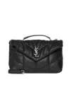 Saint Laurent Puffer Toy Quilted Leather Mini Bag In Black