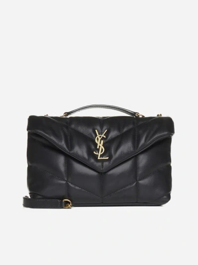 Saint Laurent Quilted Puffer Toy Bag In Black