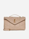 Saint Laurent Puffer Toy Quilted Leather Shoulder Bag In Dark Beige