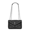Saint Laurent Puffer Toy Quilted Shoulder Bag In Black