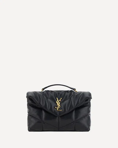 Saint Laurent Puffer Toy Shoulder Bag In Black