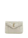 Saint Laurent Puffer Toy Shoulder Bag In Crema Soft