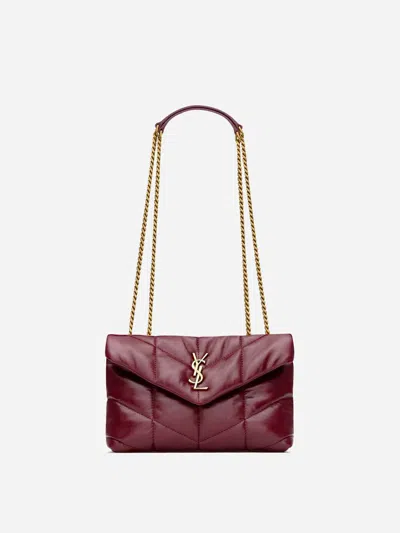 Saint Laurent Puffer Toy Shoulder Bag In Red
