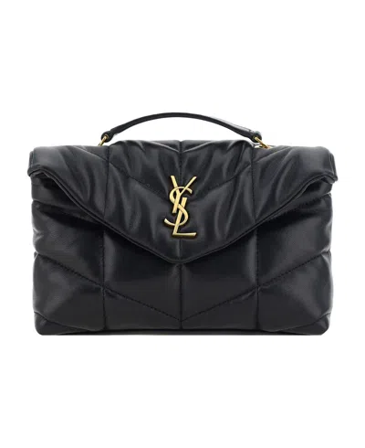 Saint Laurent Puffer Toy Sintra Negro Cadena Logo Dor
