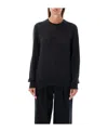 Saint Laurent Pull Col Rond In Black