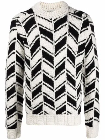 Saint Laurent Pull Col Rond Manches Marteau