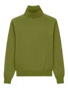 Saint Laurent Pull Col Roule Clothing In Green