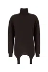 SAINT LAURENT DARK BROWN CASHMERE SWEATER