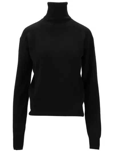 Saint Laurent Pull Col Roule Eco Cachemire G In Black