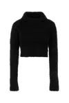 Saint Laurent Pull Crop Col Roule
