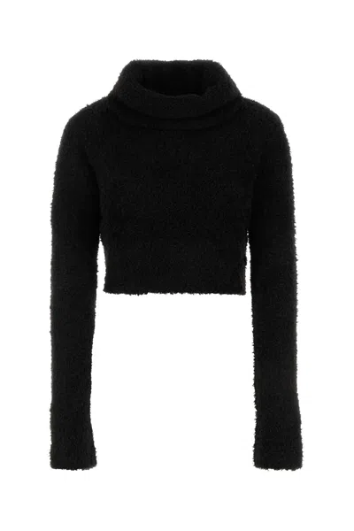 SAINT LAURENT SAINT LAURENT PULL CROP COL ROULE