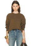 Saint Laurent Pullover Sweatshirt In Green
