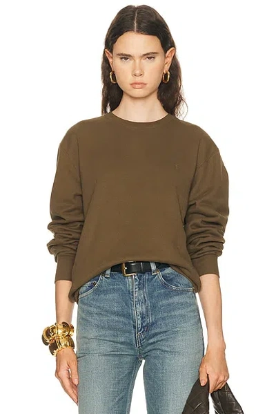 Saint Laurent Pullover Sweatshirt In Green