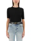 Saint Laurent Pullover T-shirt In Black