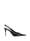 Saint Laurent Babylone Breteuil Open Back Pump In Smooth Leather