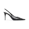 Saint Laurent Babylone Breteuil Open Back Pump In Smooth Leather In Black