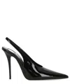Saint Laurent Women Babylone Breteuil Open Back Pump In Smooth Leather In Black