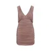 Saint Laurent Woman Short Dress Light Brown Size 6 Cupro In Pink