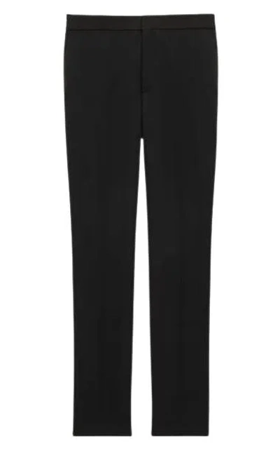 Saint Laurent Pure Wool Trousers In Black