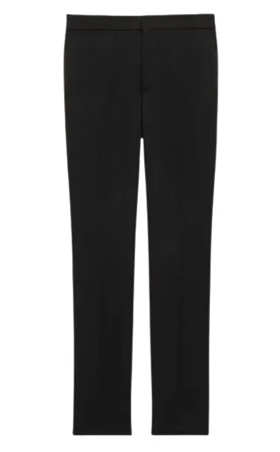 Saint Laurent Pure Wool Trousers In Black
