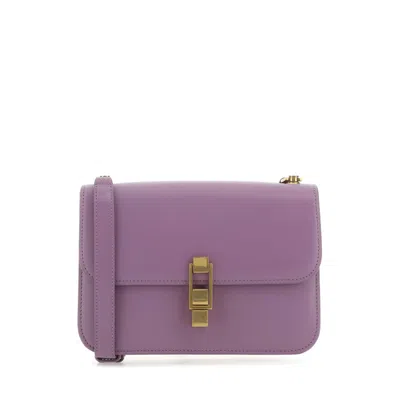 Saint Laurent Purple Leather Le Carr Shoulder Bag