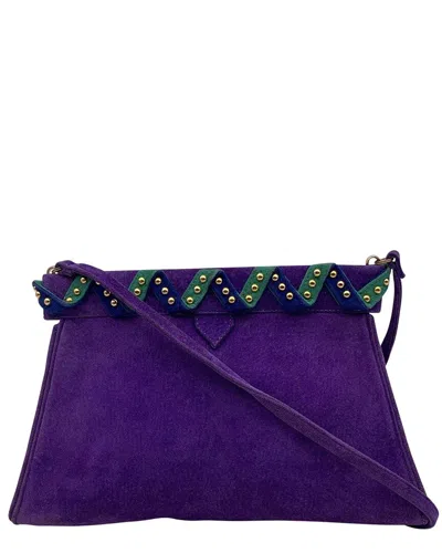Saint Laurent Purple Suede Crossbody (authentic Pre-loved)