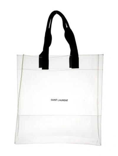 Pre-owned Saint Laurent Pvc Tote 2023 In Transparent