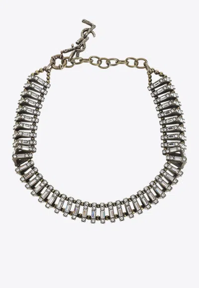 Saint Laurent Pyramid Bracelet In Metallic