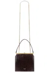 Saint Laurent Python Nuit Blanche Chain Bag In Coconut Tree & Dark Coconut Tree