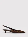 Saint Laurent Cherish Leopard-print Grosgrain Slingback Pumps