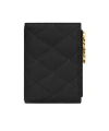 Saint Laurent Quilted Chain Wallet In Black
