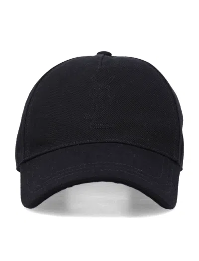 Saint Laurent Quilted Five-panel Cap In Black