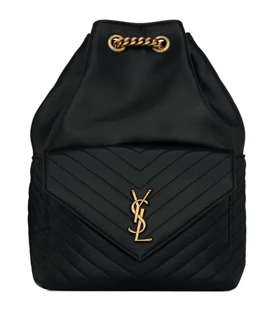Saint Laurent Quilted Joe Backpack In Black