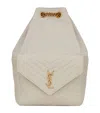 Saint Laurent Quilted Joe Backpack In White