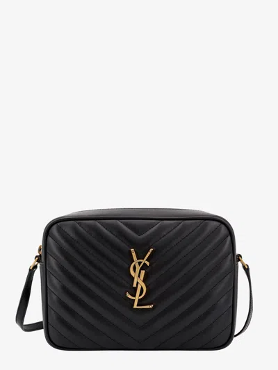 Saint Laurent Quilted Leather Camera Bag Shoulder Bag In Black